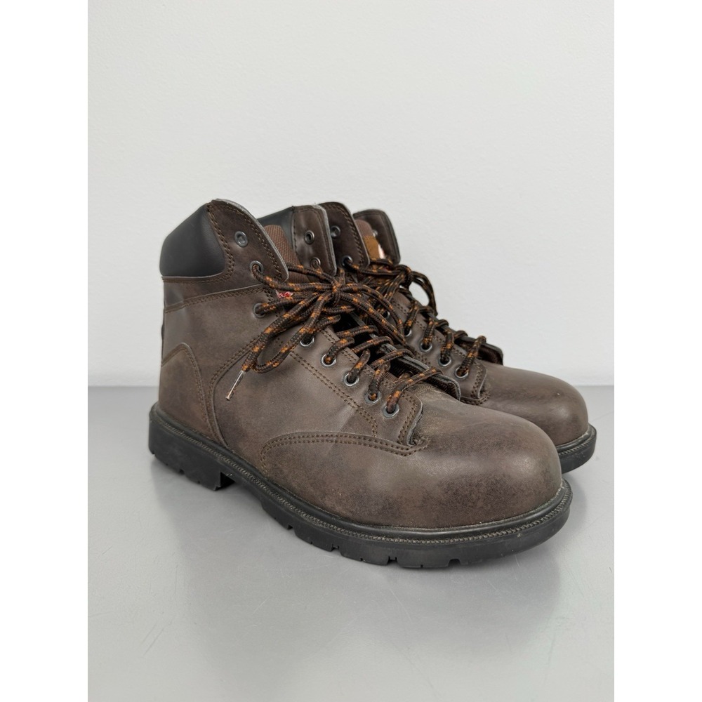 Brahma Raid Steel Toe Work Boots Mens 10‎ Brown Black Oil Slip Resistant